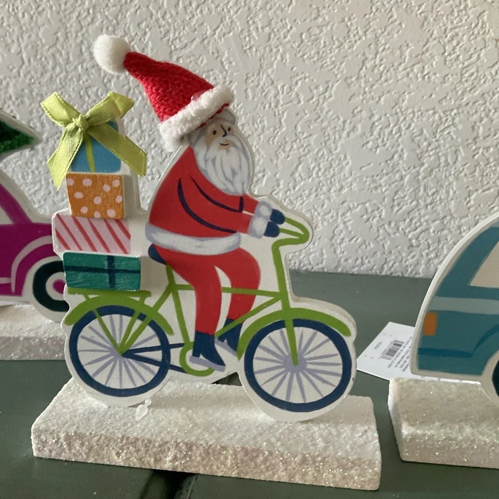 Wondershop by Target Christmas Decor, 3 Car Truck Hauling Christmas New Santa